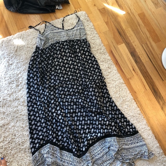 Patterned maxi dress with adjustable straps - Picture 3 of 4